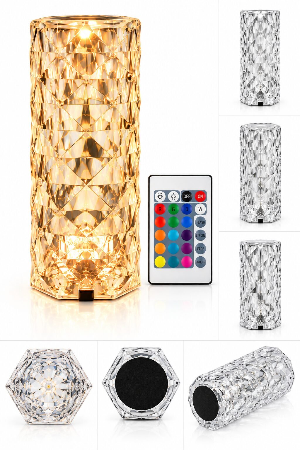 Diamond Crystal Lamp with Remote