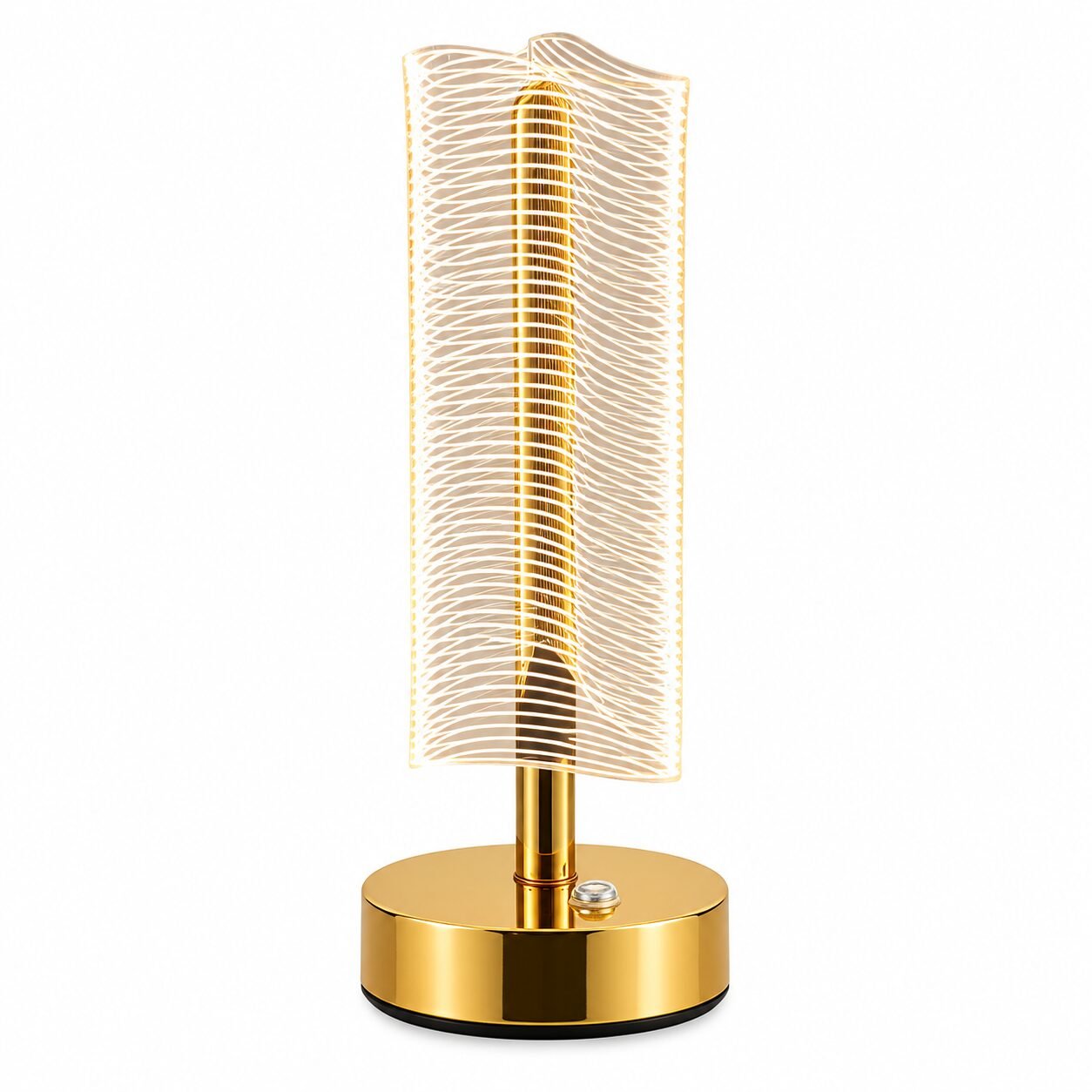 Gold Wave Acrylic Touch Table Lamp
