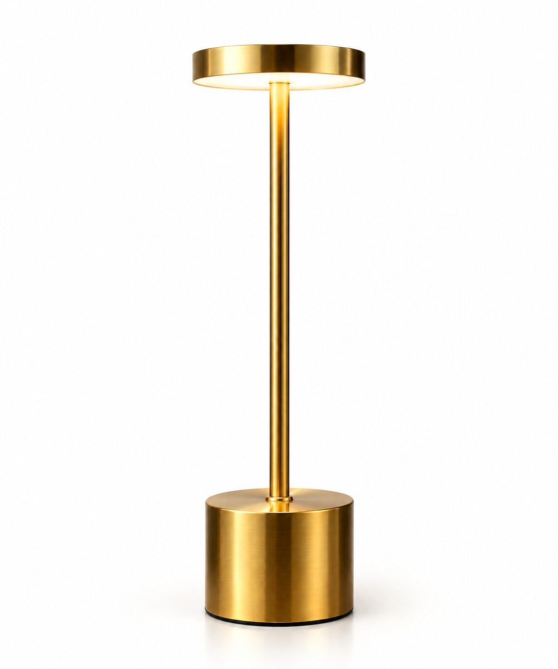 Brass Disc Touch LED Table Lamp